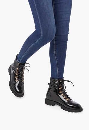 Claudine Lace-Up Lug Sole Hiker Boot