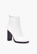 Ange Lug Sole Block-Heeled Ankle Boot