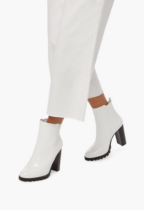 Ange Lug Sole Block-Heeled Ankle Boot