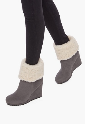Cameron Sherpa Wedge Ankle Boot