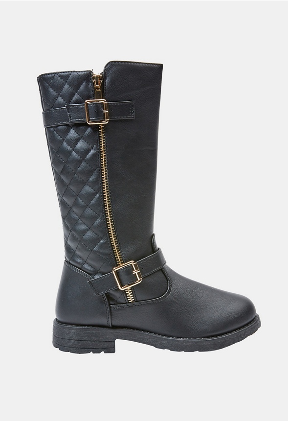 FabKids Quilted Tall Moto Boots