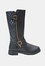 FabKids Quilted Tall Moto Boots