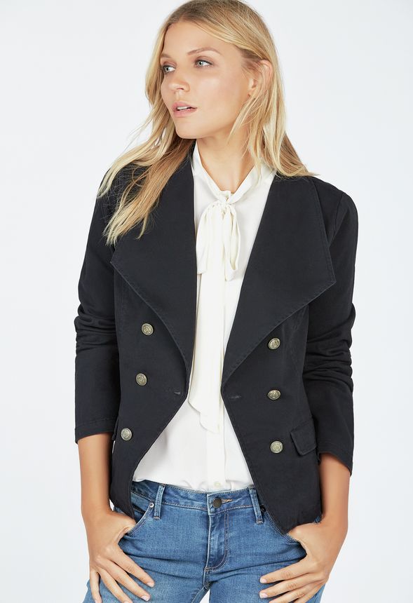 Military Blazer Clothing in Black - Get great deals at JustFab