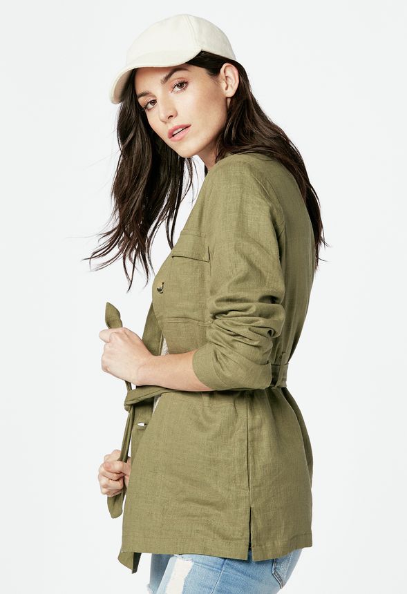 Linen safari jacket outlet womens