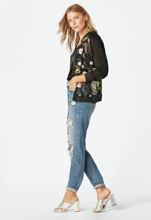 Embroidered bomber store