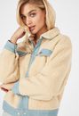 Denim Trim Sherpa Jacket