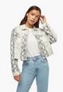 Snake Print Denim Jacket