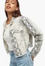 Snake Print Denim Jacket