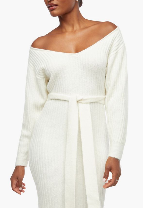 Off Shoulder Sweater Dress