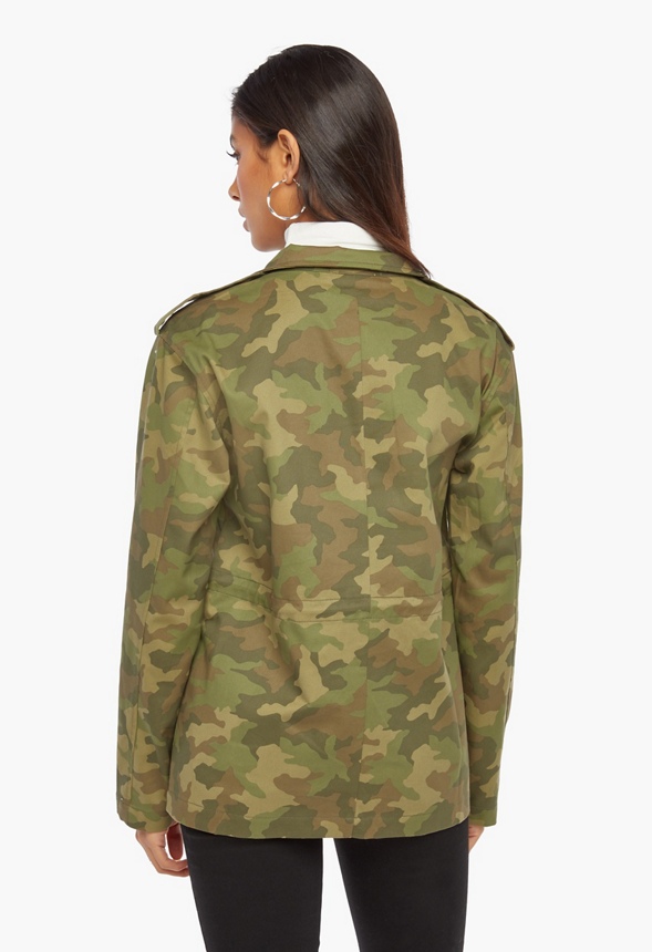 Justfab camo clearance jacket