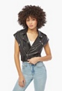 Faux Leather Biker Vest