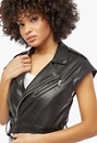 Faux Leather Biker Vest