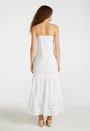 Eyelet Tiered Maxi Dress