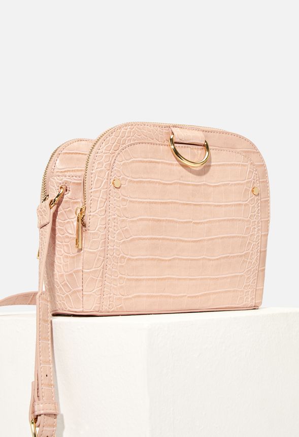 Dome Crossbody Bag Bags in BLUSH CROC Get great deals at JustFab
