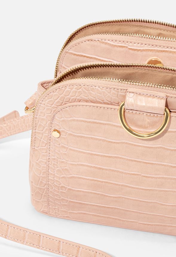 Dome Crossbody Bag Bags in BLUSH CROC Get great deals at JustFab