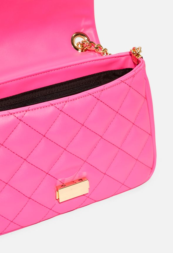 Quilted & Chain Crossbody Bag