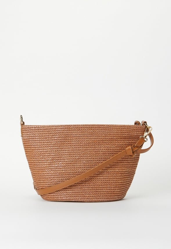 Raffia Pouch Crossbody