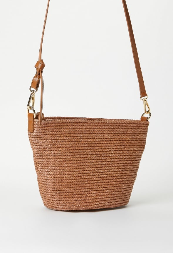 Raffia Pouch Crossbody