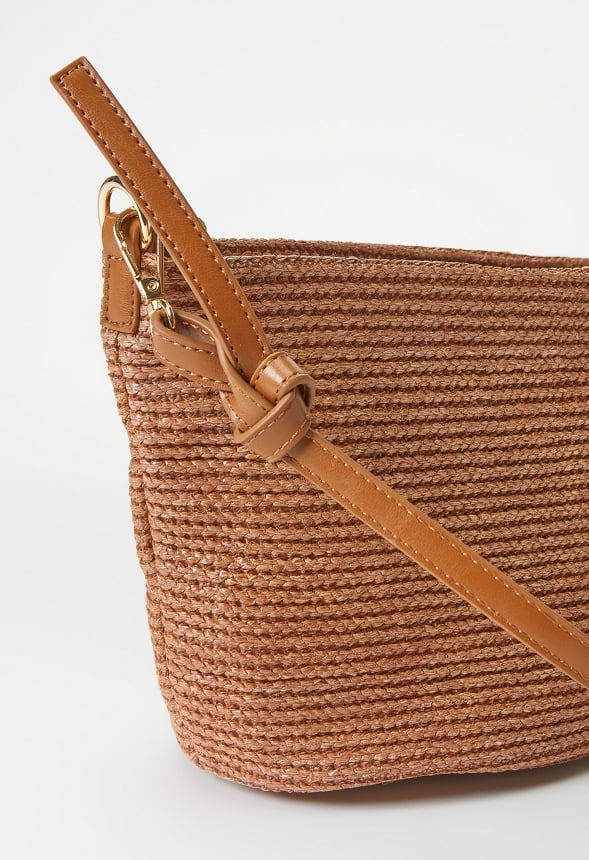 Raffia Pouch Crossbody