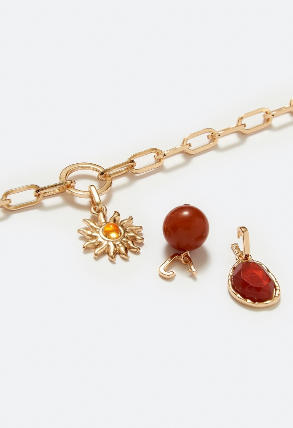 3 Pack Jaye Of Interchangeable Sun And Brown Charms Pack