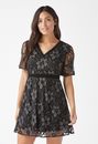 Lace Flutter Sleeve Dress