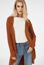 Rounded Hem Chenille Cardigan