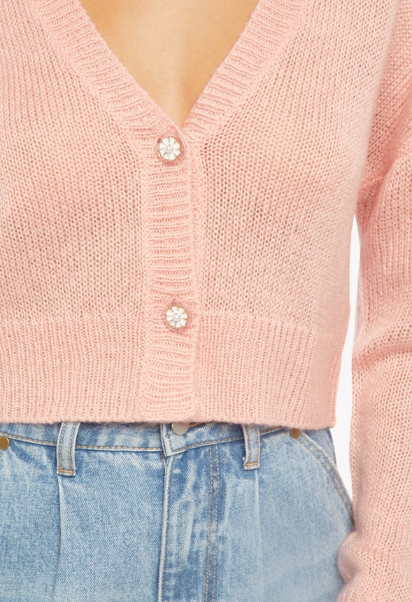 Vêtements Cardigan court en Rose Livraison gratuite sur JustFab