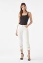 Slim Crop Jeans With Eyelet Hem