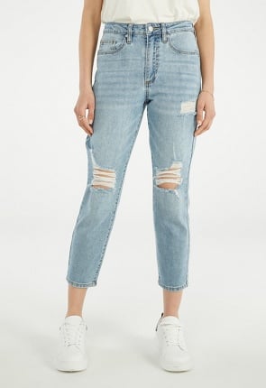 Charlie Cropped Jeans mit hohem Bund