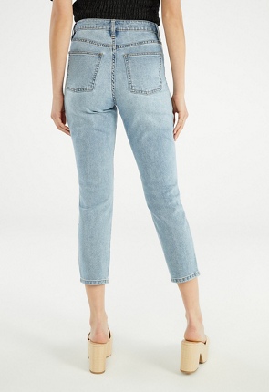 Charlie Cropped Jeans mit hohem Bund