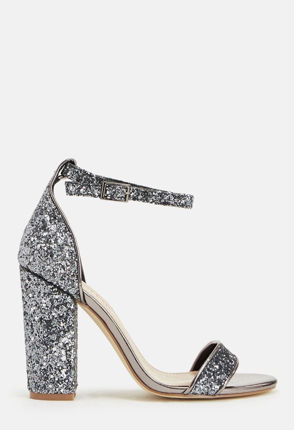 Justfab 2024 silver heels