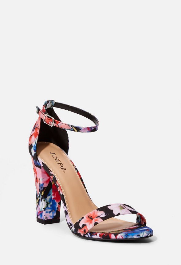 Justfab store floral heels