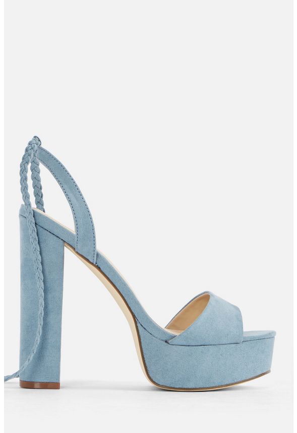 Spencer Heeled Sandal Shoes in DUSTY BLUE - Get great deals at JustFab