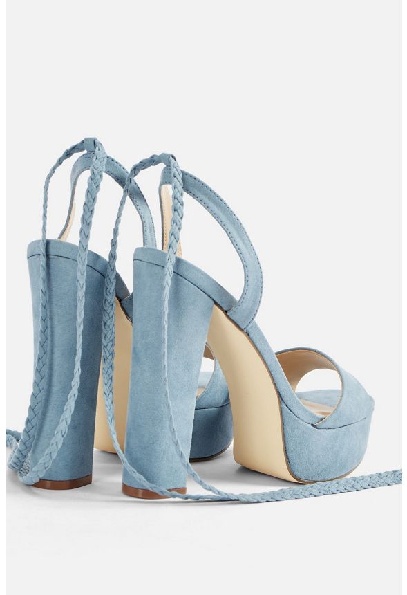 Dusty blue heeled sales sandals