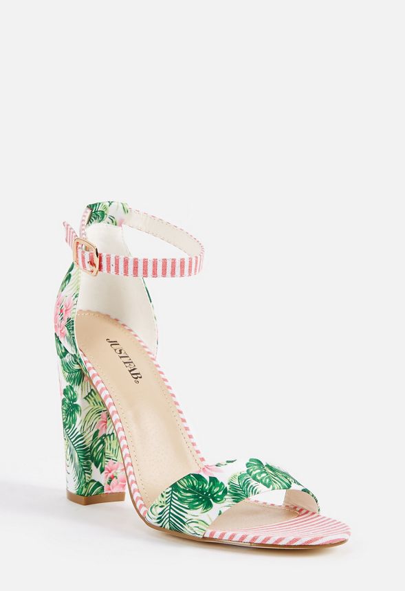 Floral high heel store sandals