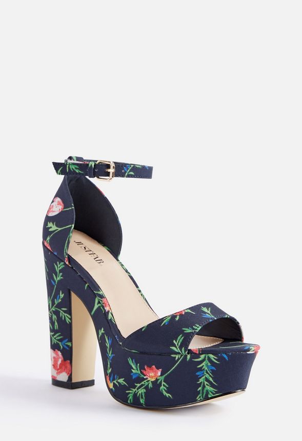 Justfab sales floral heels