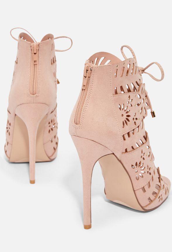 Charlotte Laser Cut Heeled Sandal