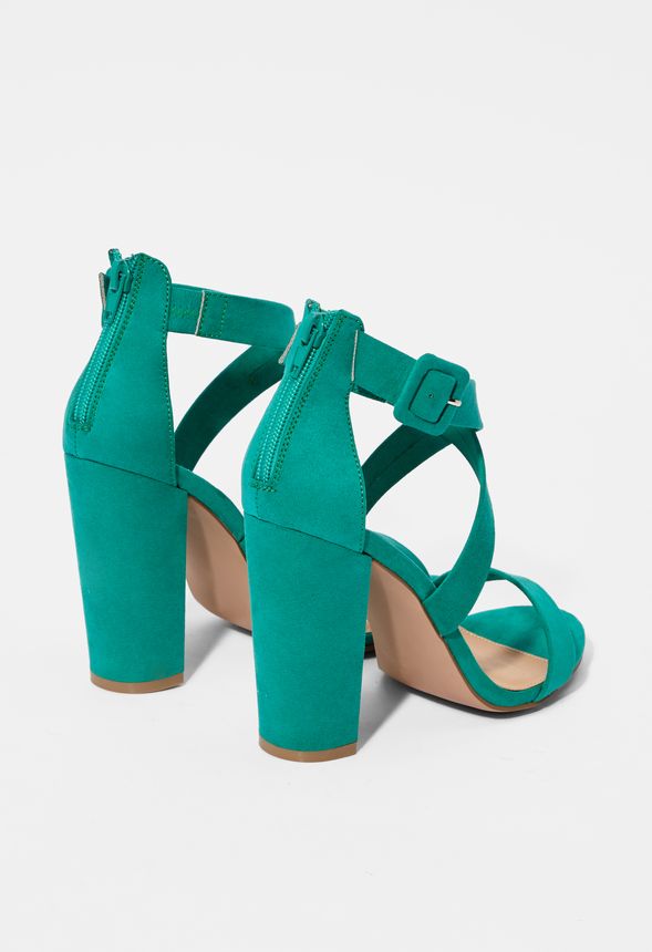 Turquoise on sale block heels