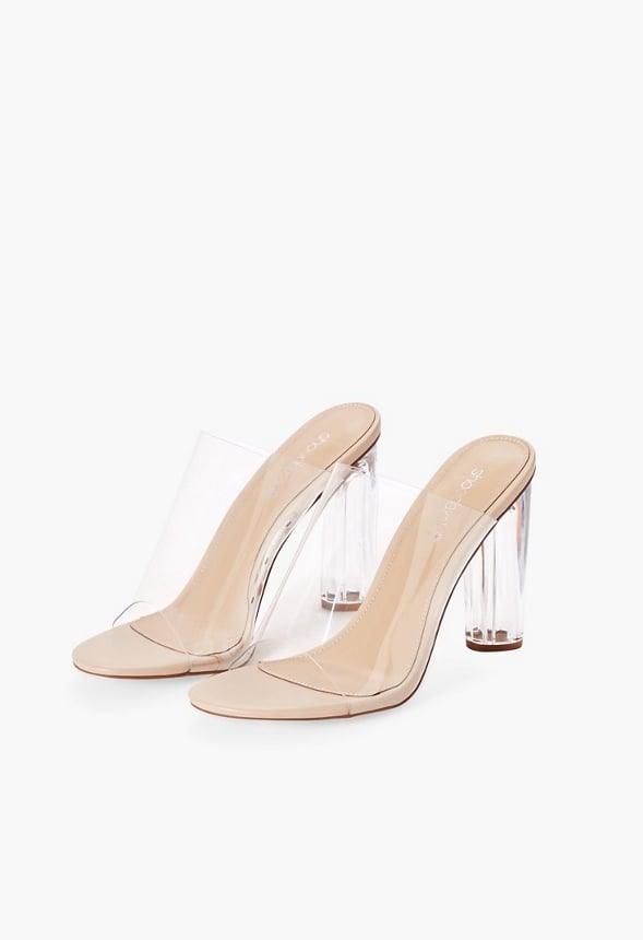 nephele clear heeled sandal