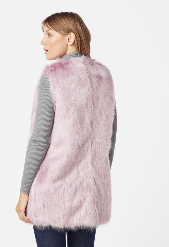 Long top fuzzy vest