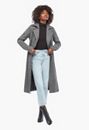 Faux Wool Trench Coat