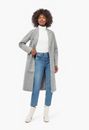 Pinstripe Faux Wool Coat