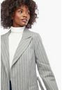 Pinstripe Faux Wool Coat