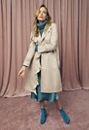 Ruffle Detail Trench Coat