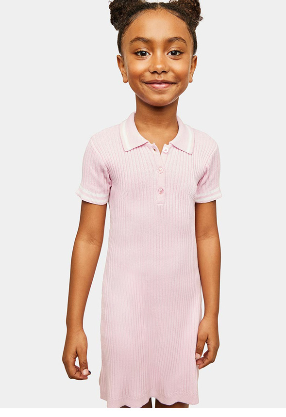 Pink polo shirt dress online