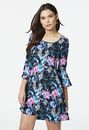 Bell Sleeve Ruffle Dress