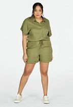 Linen Button Down Romper