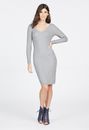 V-Neck Ribbed Sweater Dress
