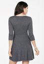 Textured Fit And Flare Sweater Dress