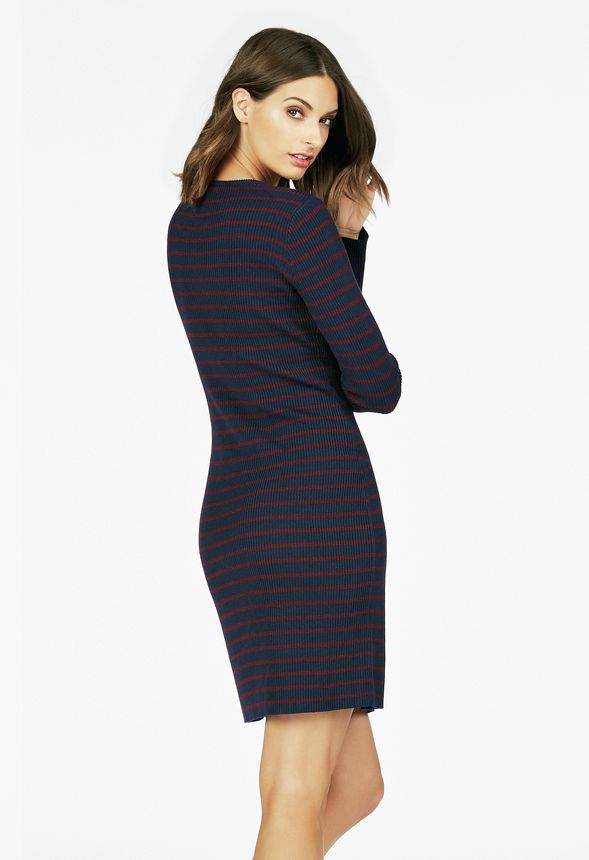 Lace up sale front sweater dress